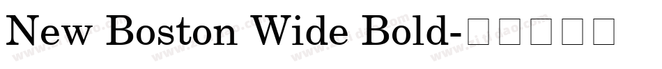 New Boston Wide Bold字体转换